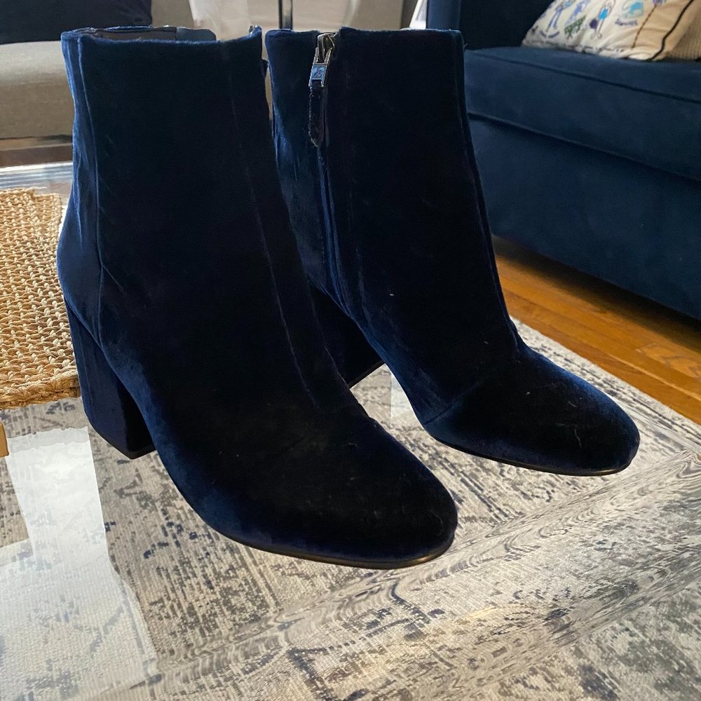 Navy Velvet Sam Edelman Booties